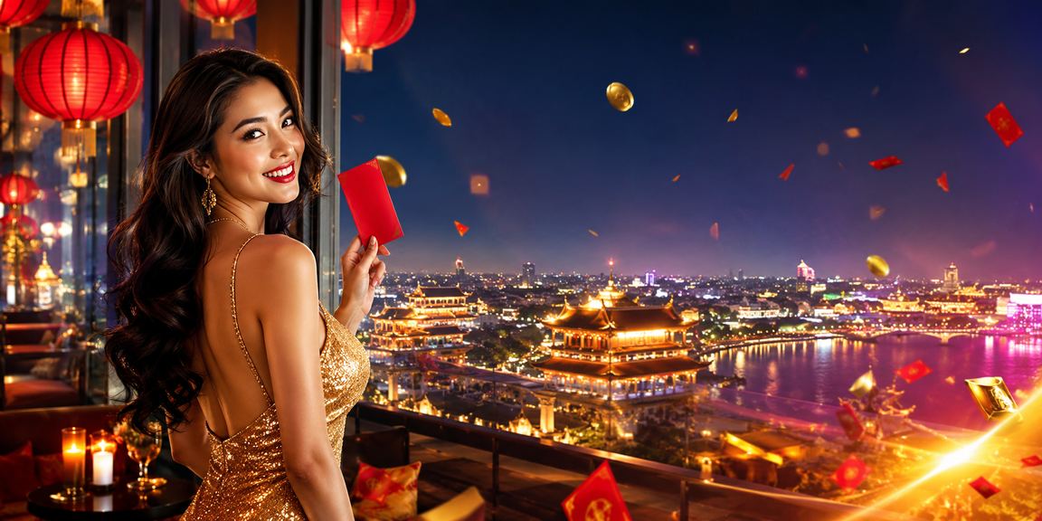 Đèn lồng và phong bì đỏ lễ hội tại Huế biểu tượng may mắn và thưởng